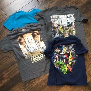 4 boys size M tshirts